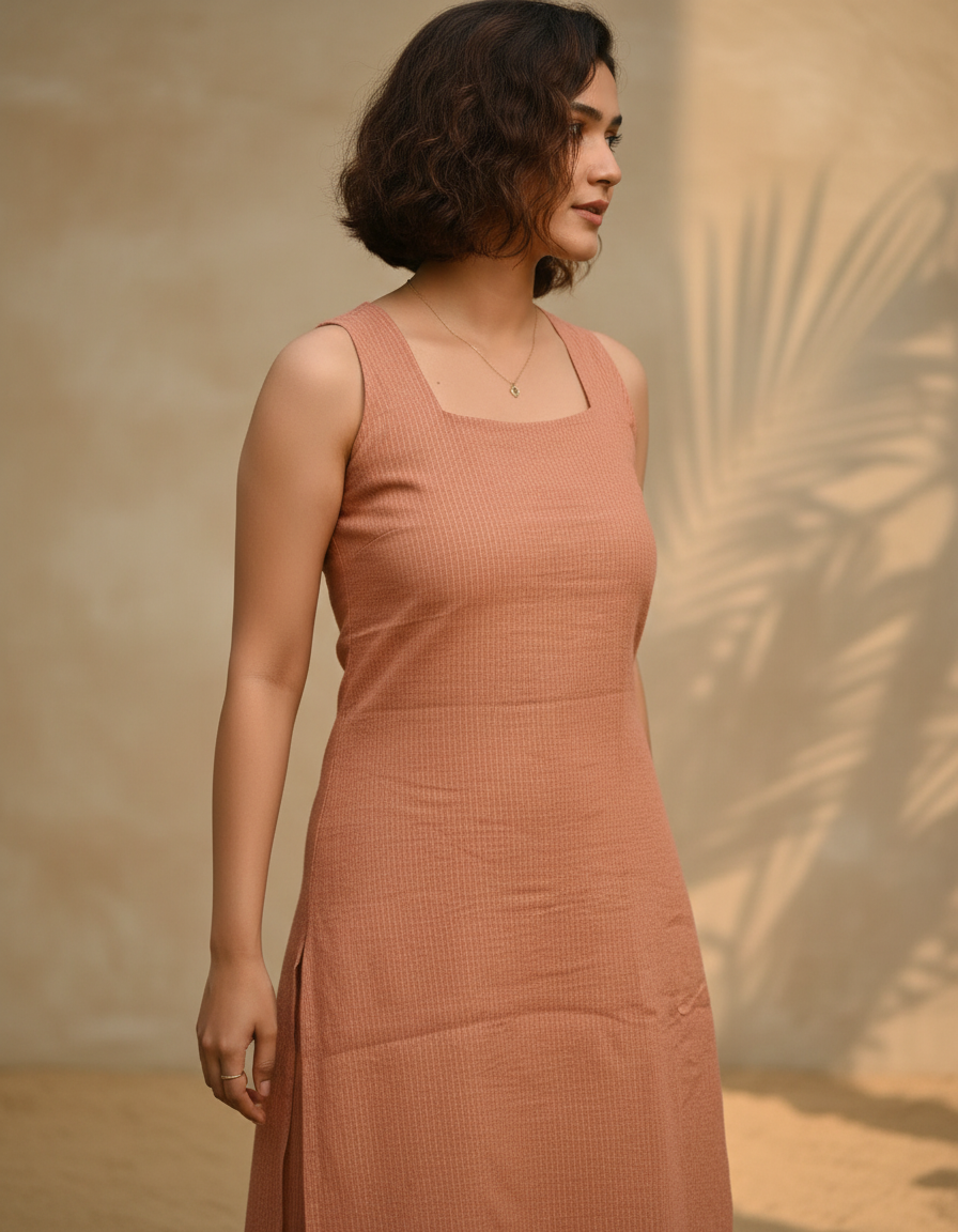 Cinnamon Kantha Co-ord Set